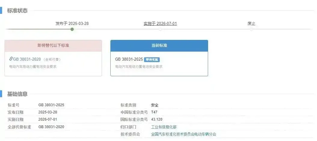 最新动力电池安全标准发布,要求2小时内不起火、不爆炸 1 image png